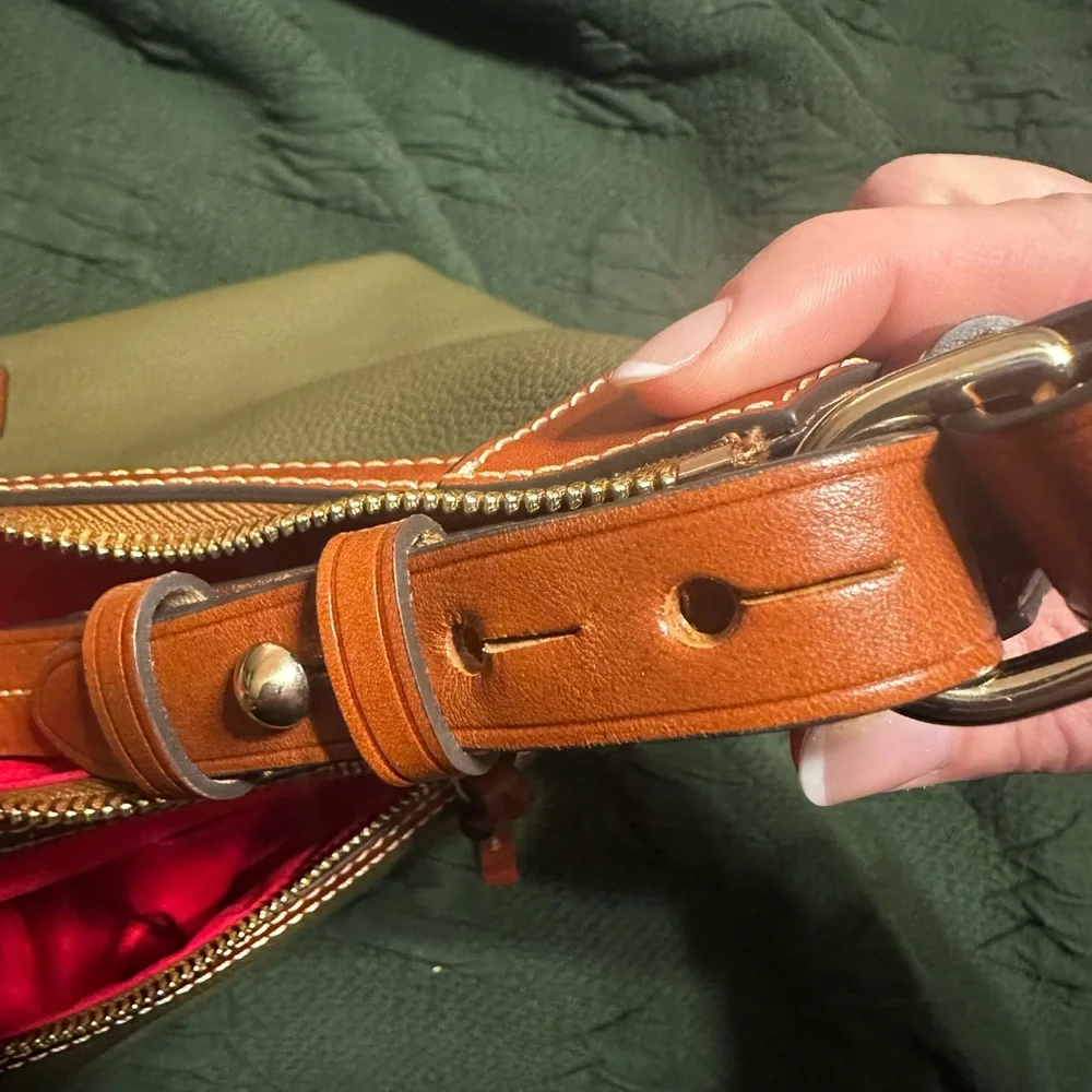 Dooney & Bourke Olive and Tan Hobo Bag - Picture 8 of 16